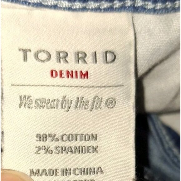 Torrid Women's Size 16 Blue Skinny Jeans Distressed And Black Jeggings 36x28 - Picture 5 of 8
